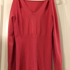 Cache Sweater Cutout Knit Top